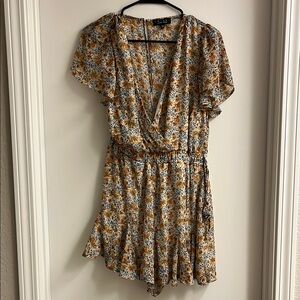 Trixxi Floral Jumpsuit in Yellow and Black